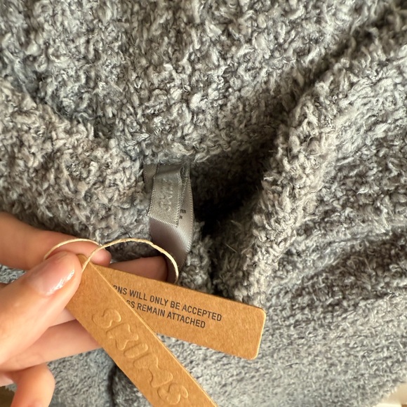 SKIMS Gray Boucle Wide Leg Lounge Pants - Picture 3 of 3